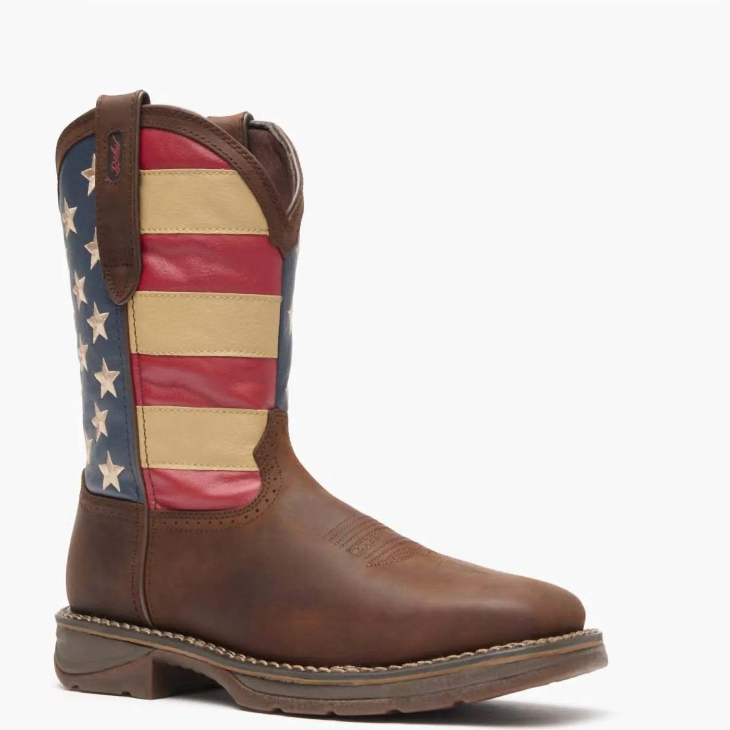Men's Steel Toe Patriot Rebel Work Boots In Brown/multi