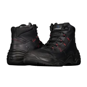 MenS Steel Toe Work Boots 6 In Black
