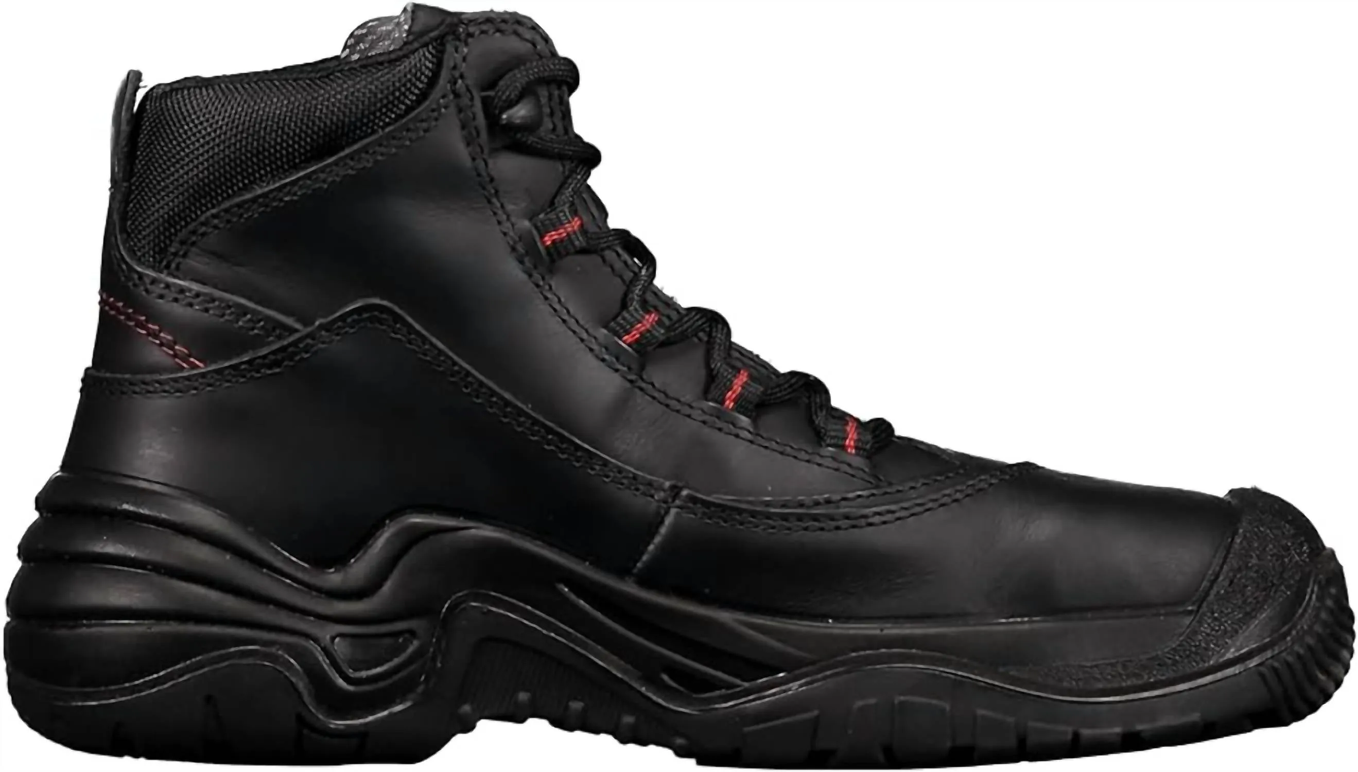 MenS Steel Toe Work Boots 6 In Black