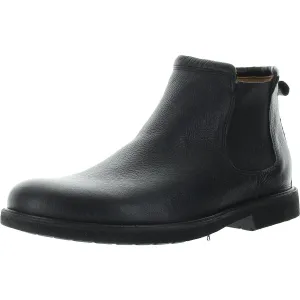 Mens Stretch Leather Chelsea Boots