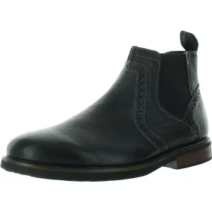 Mens Textured Leather Chukka Boots