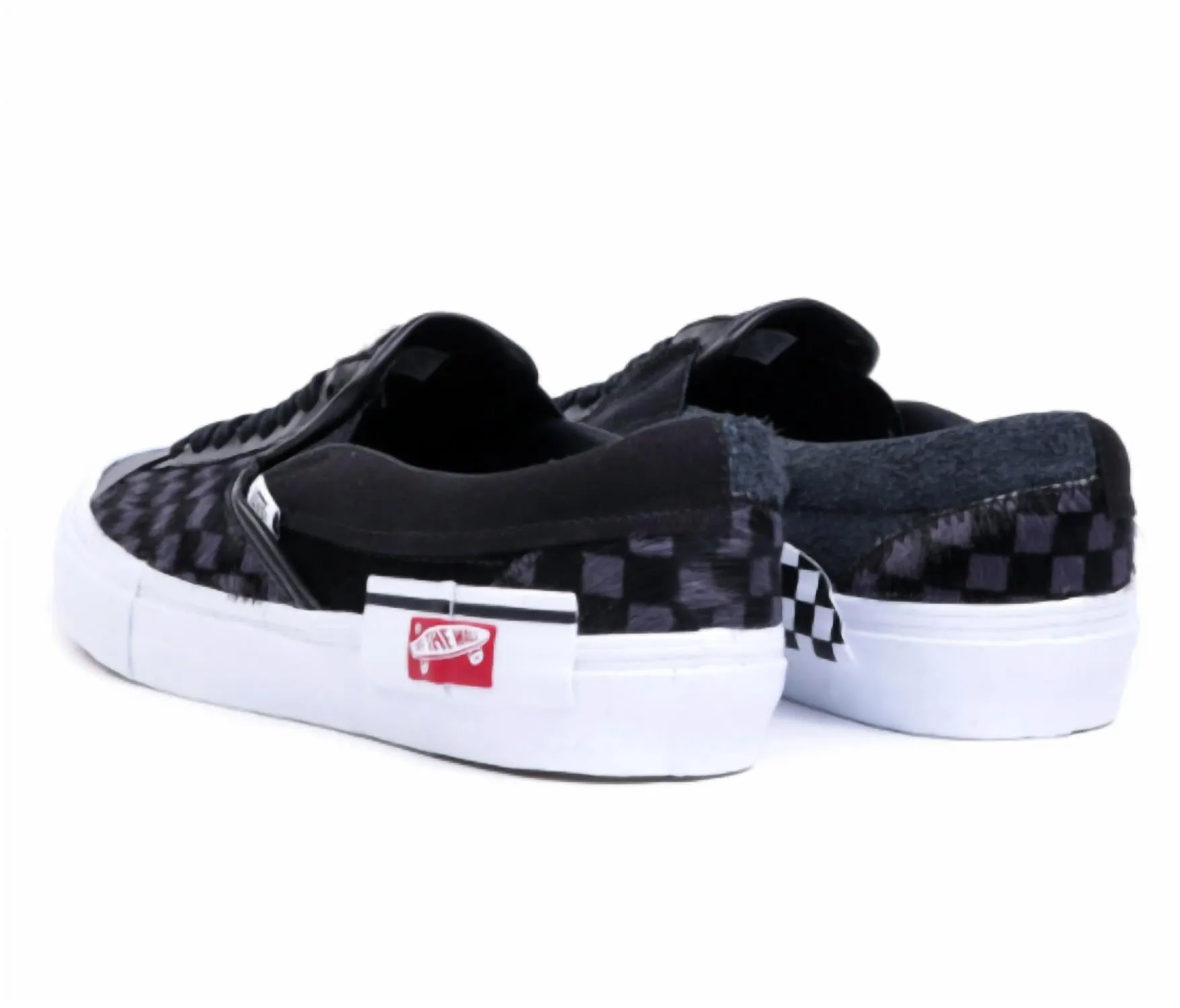 Men's U Slip On Cap Lx Pony Hair Shoes In Black/true White