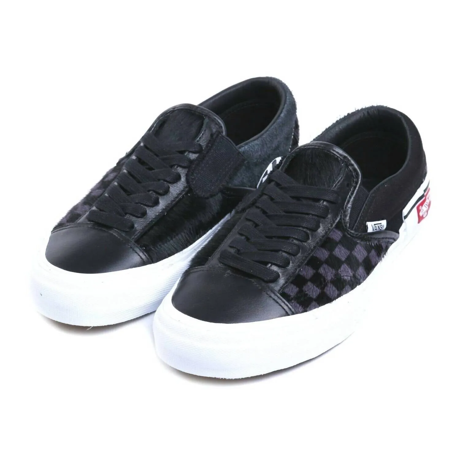 Men's U Slip On Cap Lx Pony Hair Shoes In Black/true White