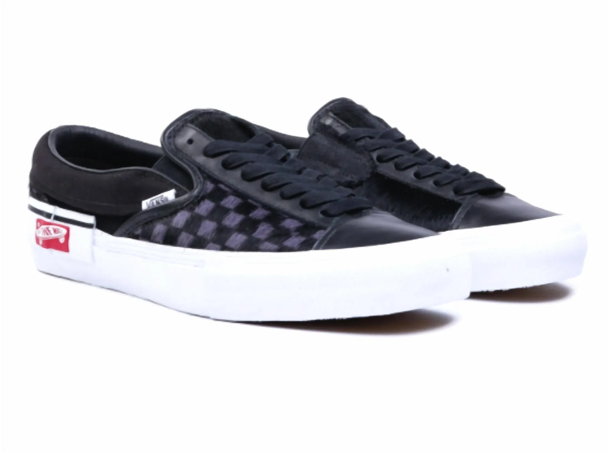 Men's U Slip On Cap Lx Pony Hair Shoes In Black/true White