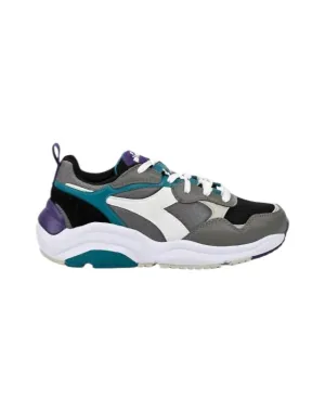 Men's Whizz Run Chunky Low Sneaker Shoes In Charcoal/white/blue
