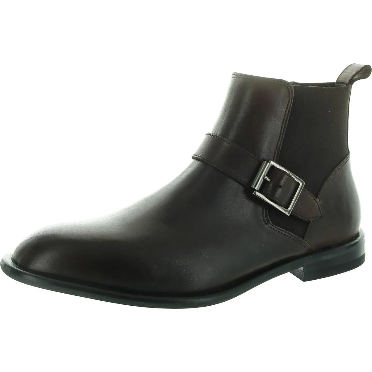 Mens Zipper Leather Chelsea Boots