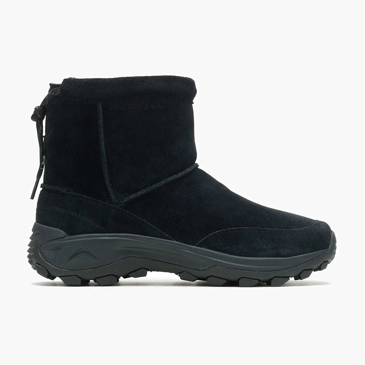 Merrell Winter J004555 Boots Men 8 Black Suede Leather Pull On Waterproof TF3936