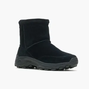 Merrell Winter J004555 Boots Men 8 Black Suede Leather Pull On Waterproof TF3936