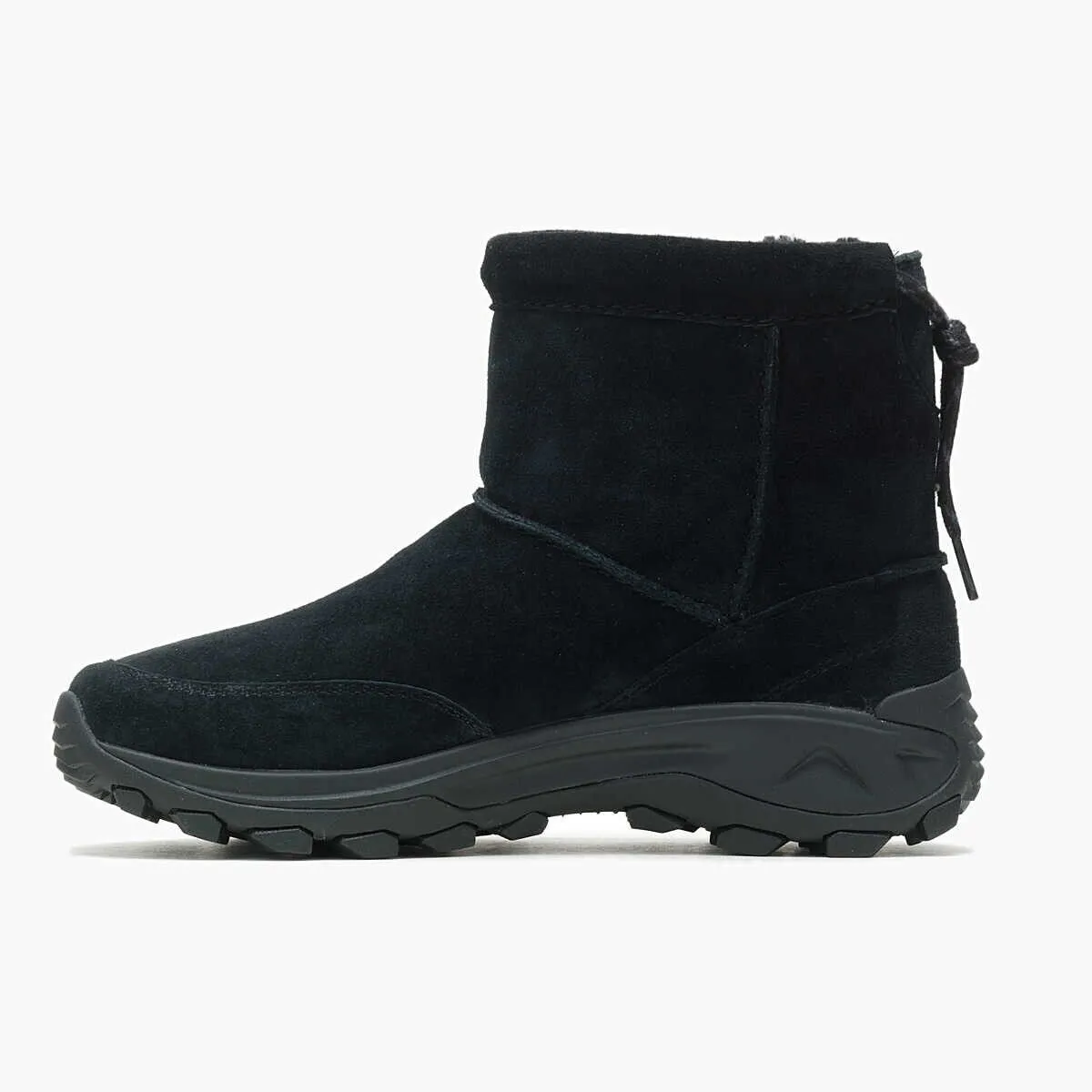 Merrell Winter J004555 Boots Men 8 Black Suede Leather Pull On Waterproof TF3936