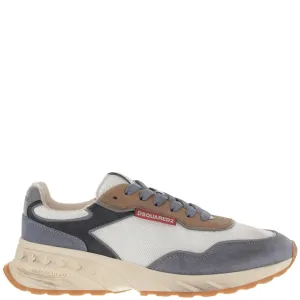 Mesh And Leather Sprinter Sneakers With Logo