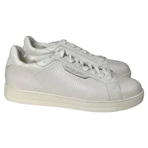 Michael Kors Keating Sneaker in Optic White Pebbled Leather