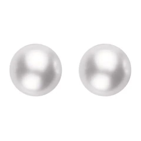 Mikimoto 18ct White Gold 7mm White Grade A  Pearl Stud Earrings