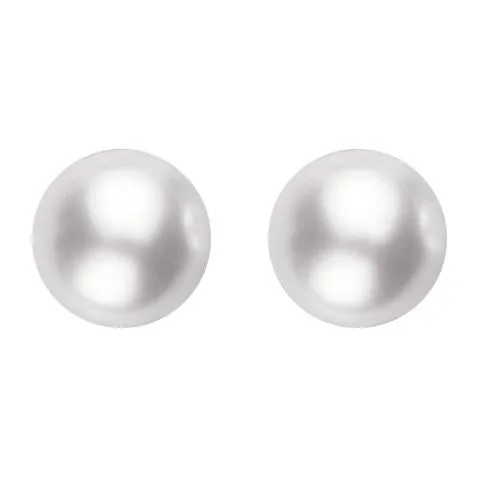 Mikimoto 18ct Yellow Gold 6mm White Grade AAA Pearl Stud Earrings