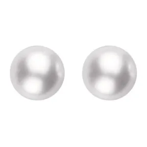 Mikimoto 18ct Yellow Gold 8mm White Grade AA Pearl Stud Earrings D