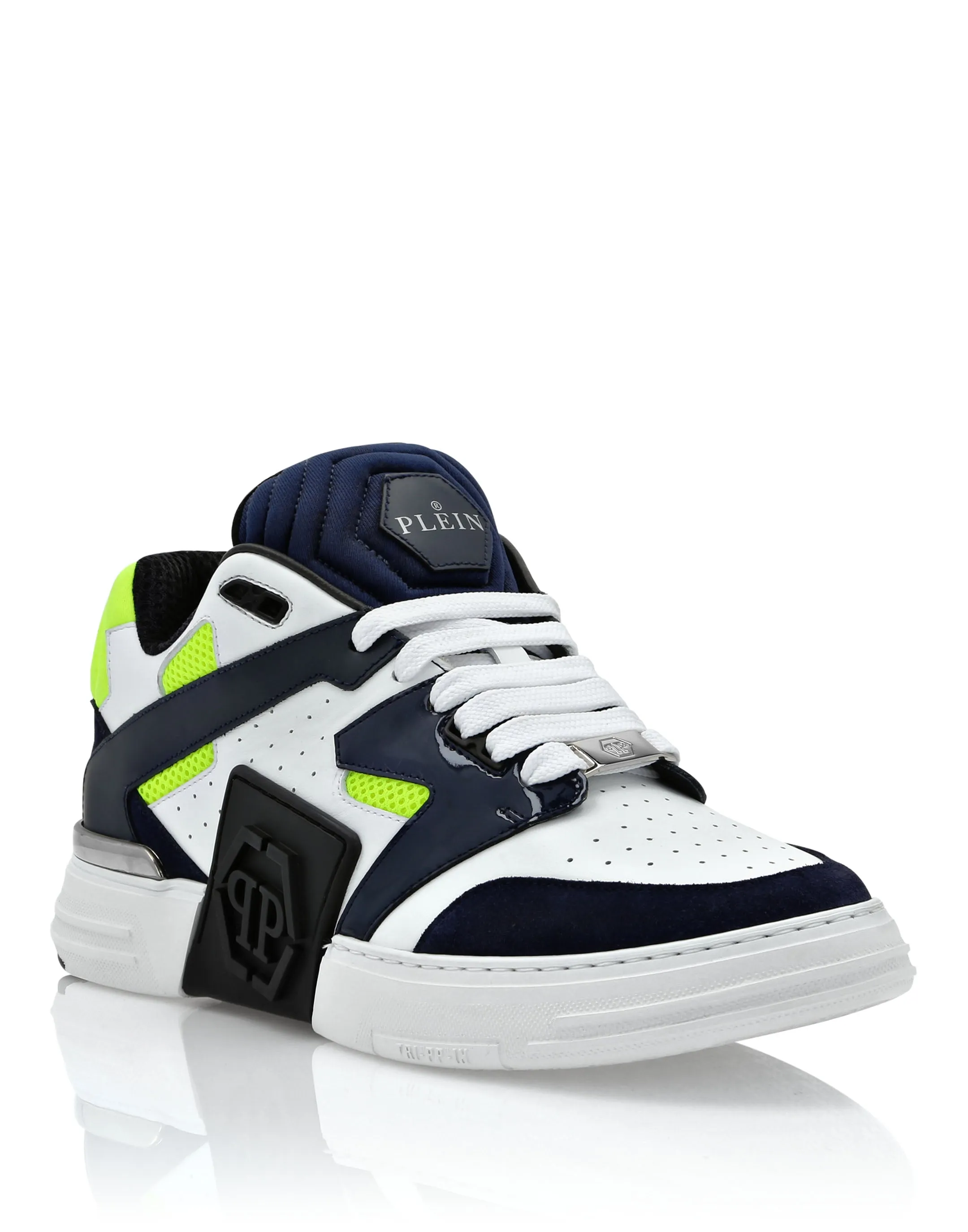 Mix Leather Lo-Top Sneakers