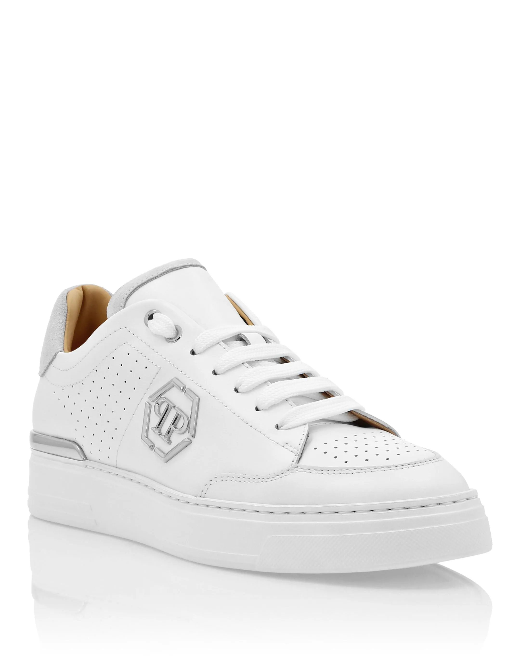 Mix Leather Lo-Top Sneakers
