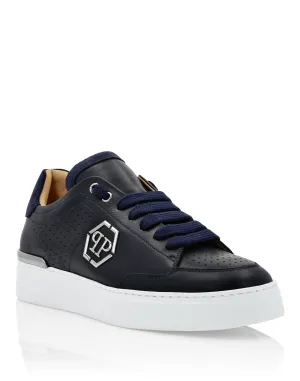 Mix Leather Lo-Top Sneakers