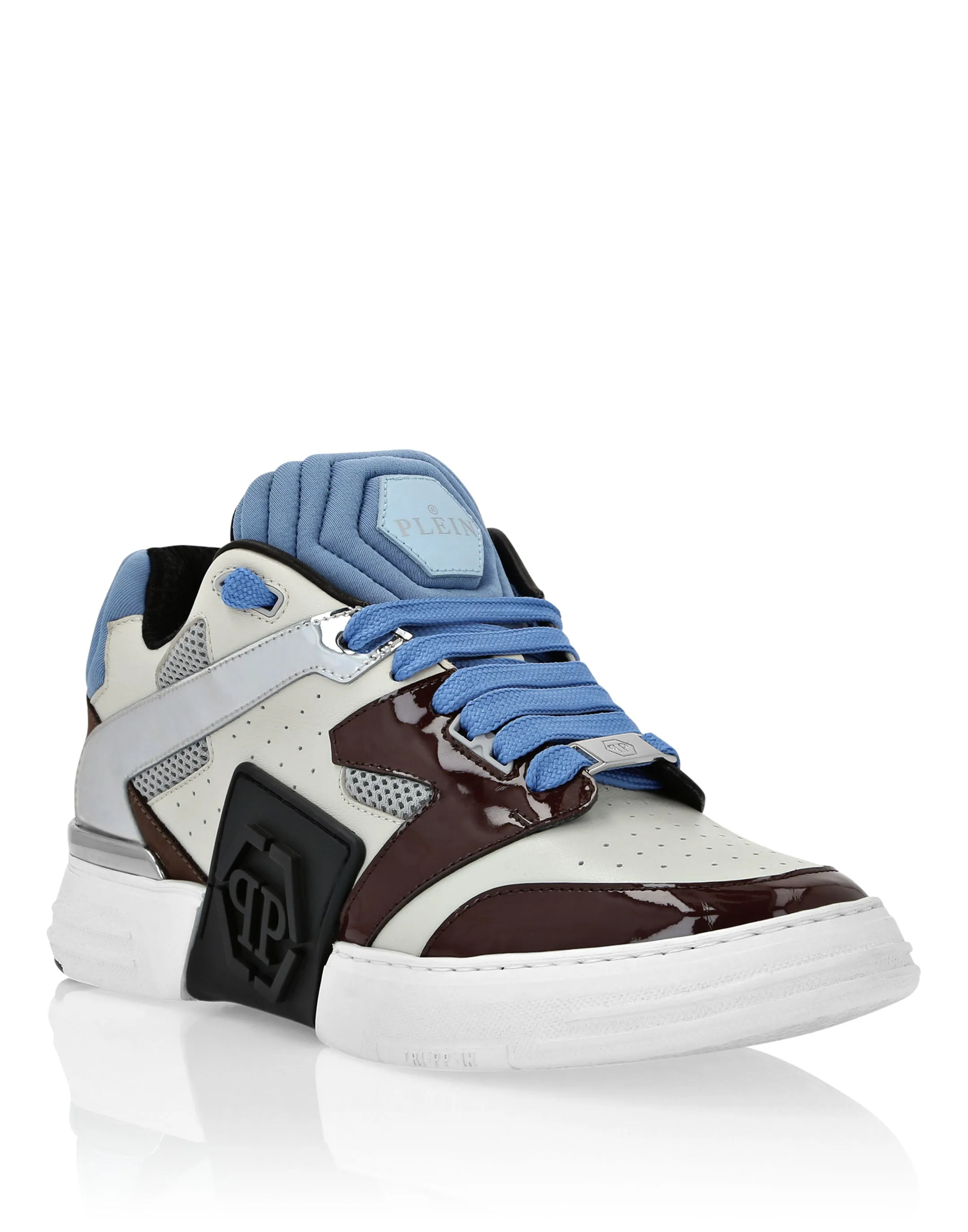 Mix Leather Lo-Top Sneakers
