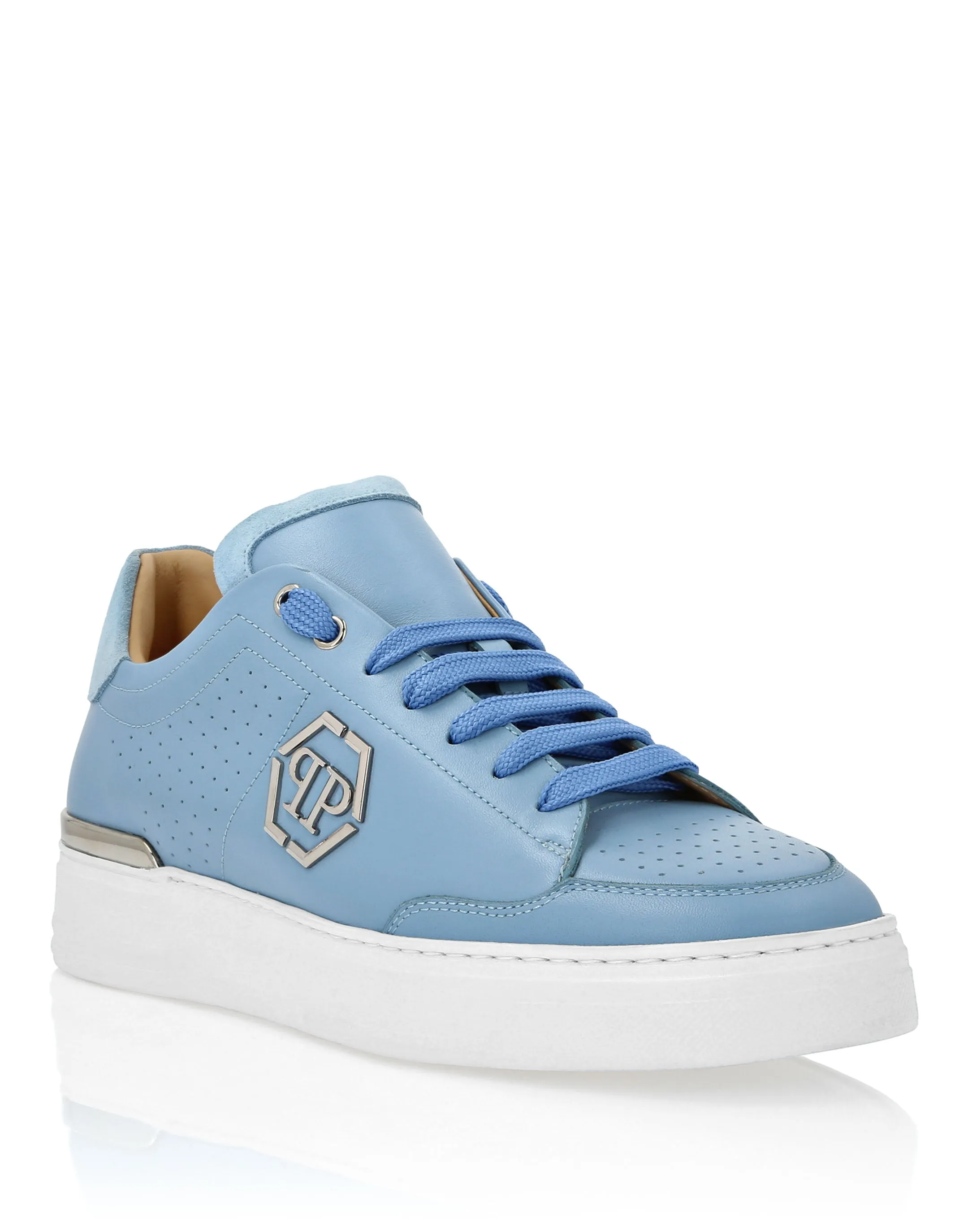 Mix Leather Lo-Top Sneakers