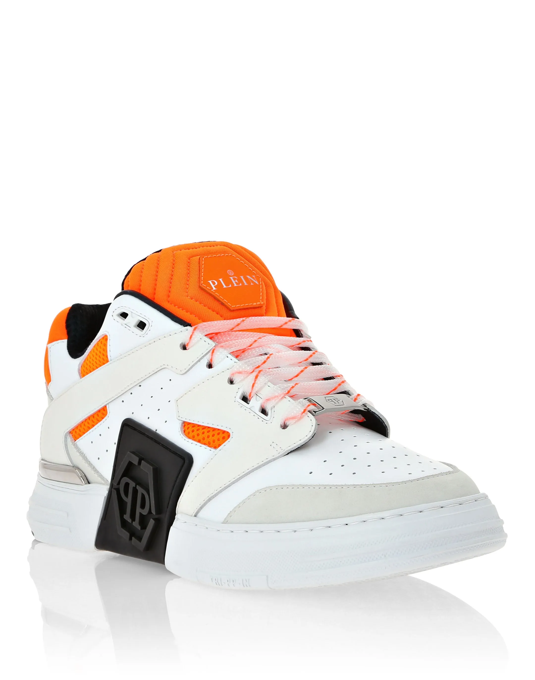 Mix Leather Lo-Top Sneakers