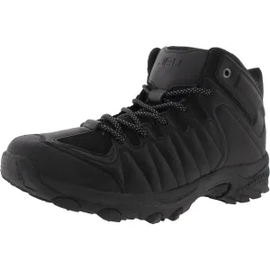 N3TOR02 Mens Water Resistant Leather High-Top Sneakers