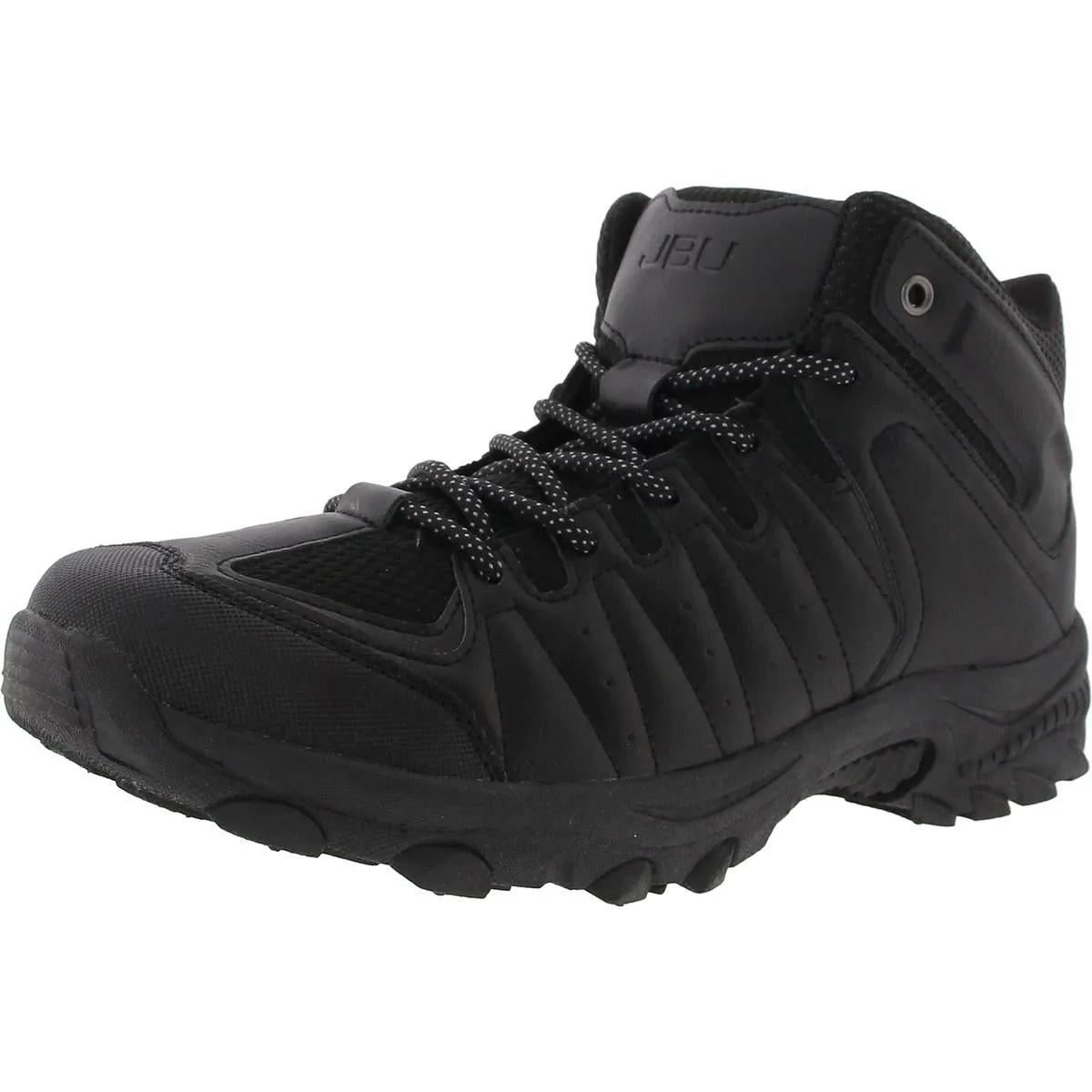 N3TOR02 Mens Water Resistant Leather High-Top Sneakers