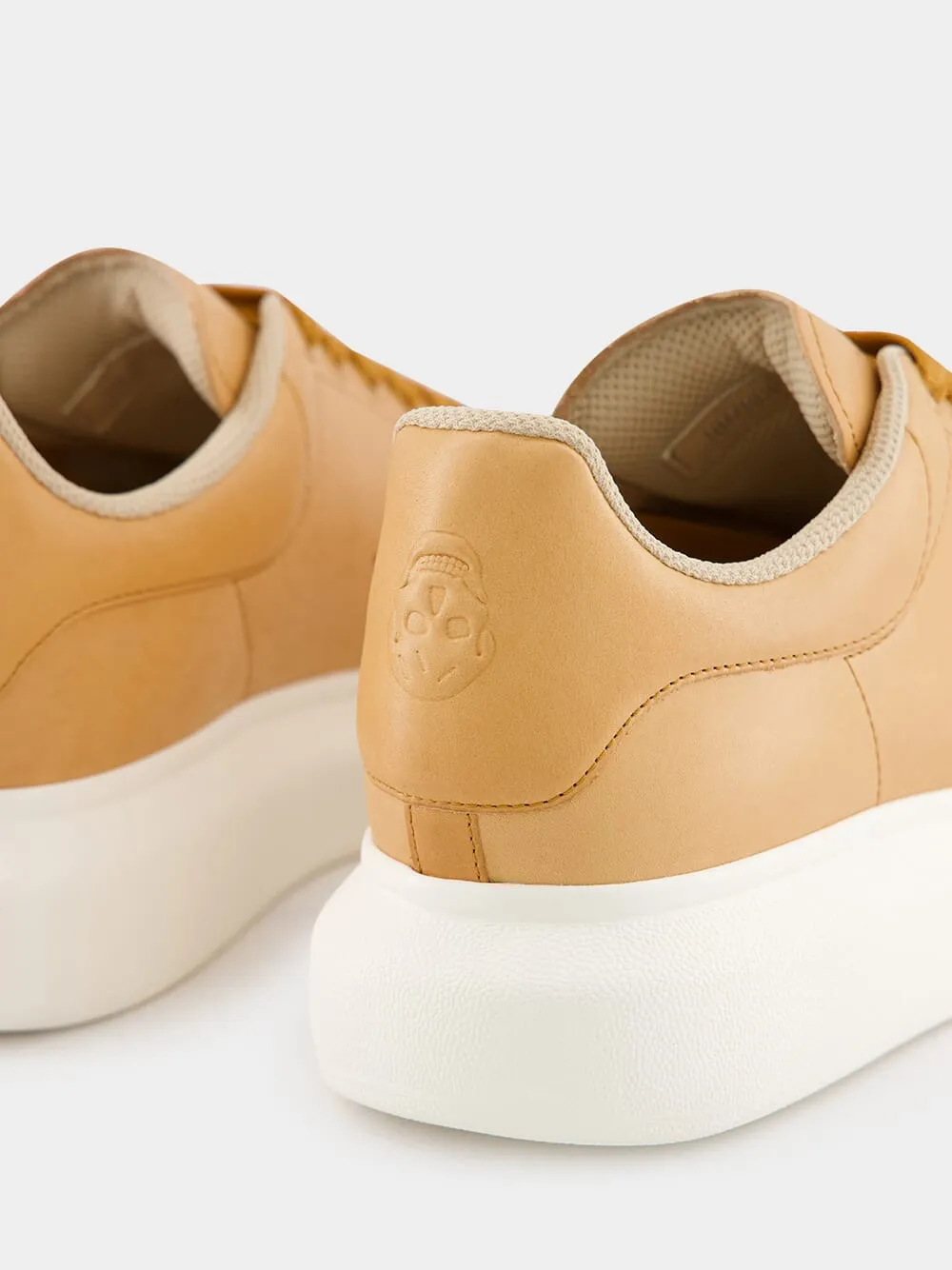 Natural Oversized Calf Leather Sneaker
