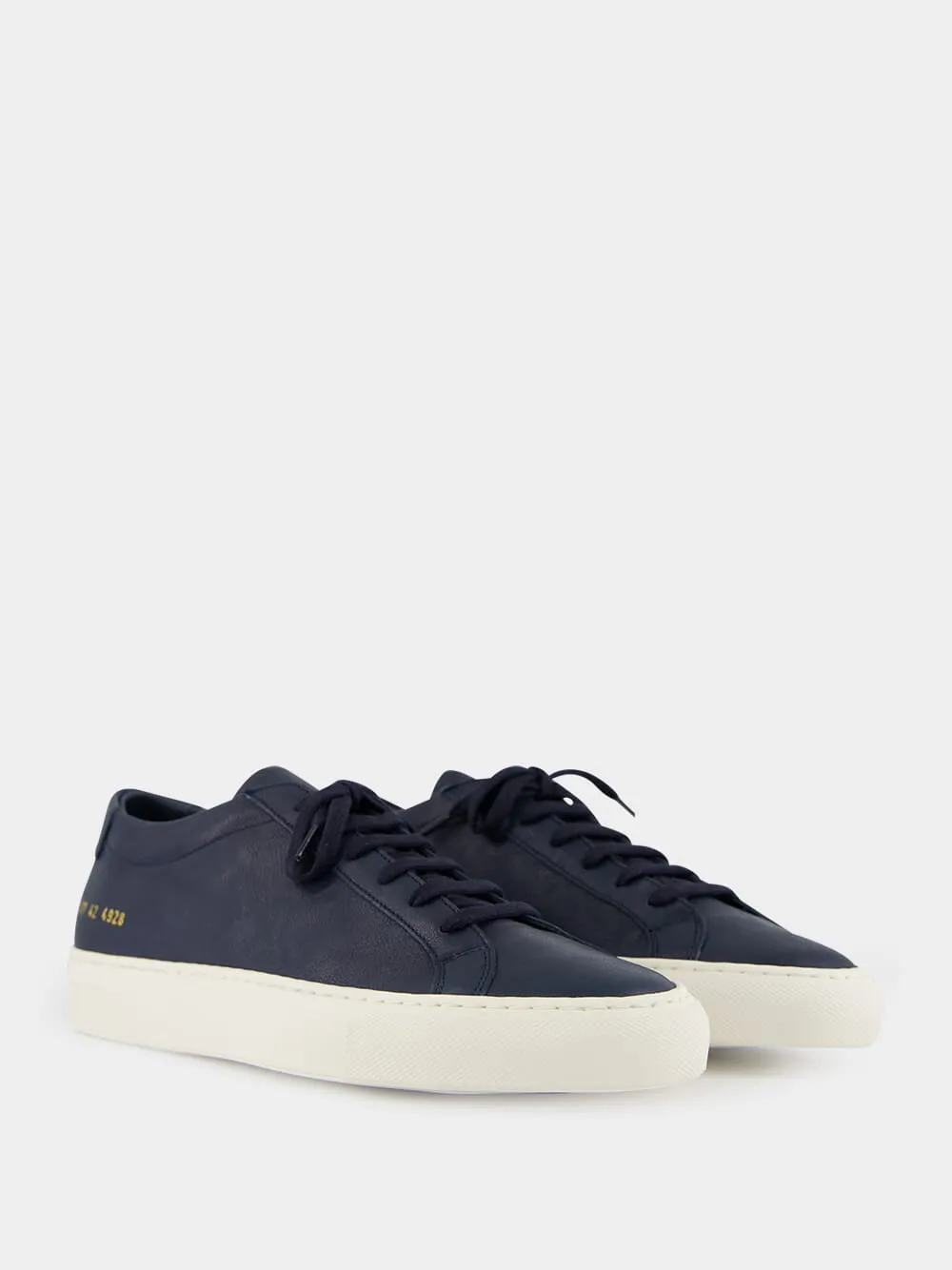 Navy Blue Summer Achilles Leather Sneakers