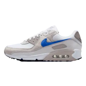 Nike Air Max 90 White / Racer Blue- College Grey  DM0029-110 Men's