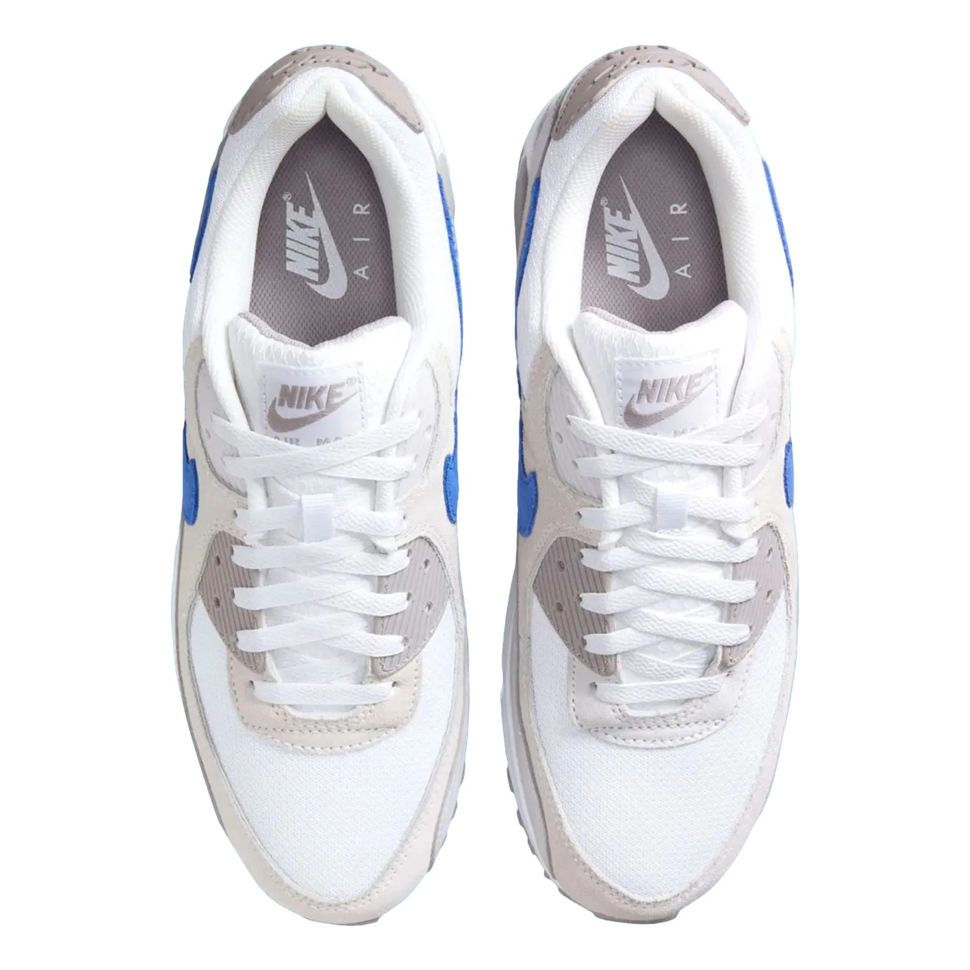 Nike Air Max 90 White / Racer Blue- College Grey  DM0029-110 Men's