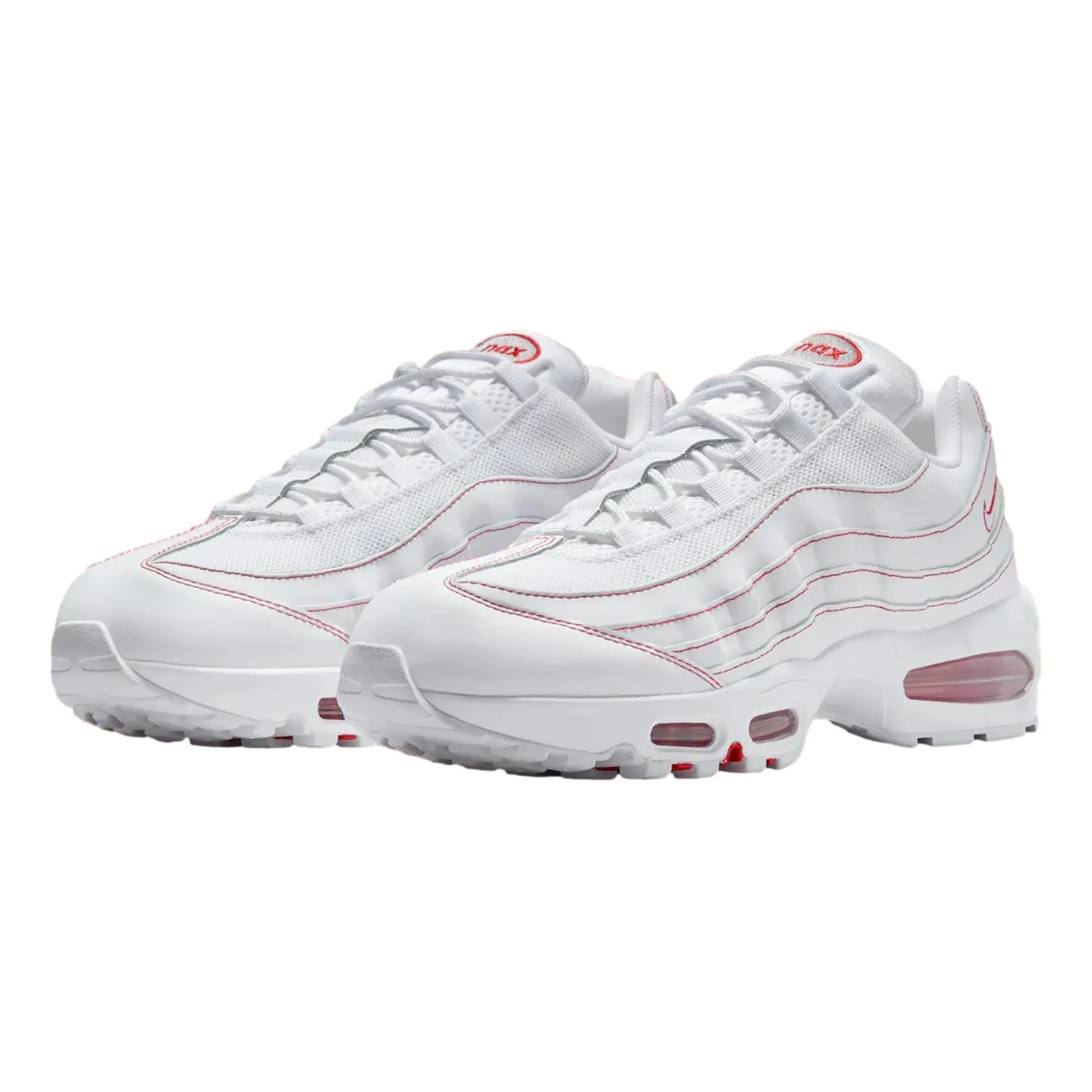 Nike Air Max 95 OG White / White - University Red  IB7936-100 Men's
