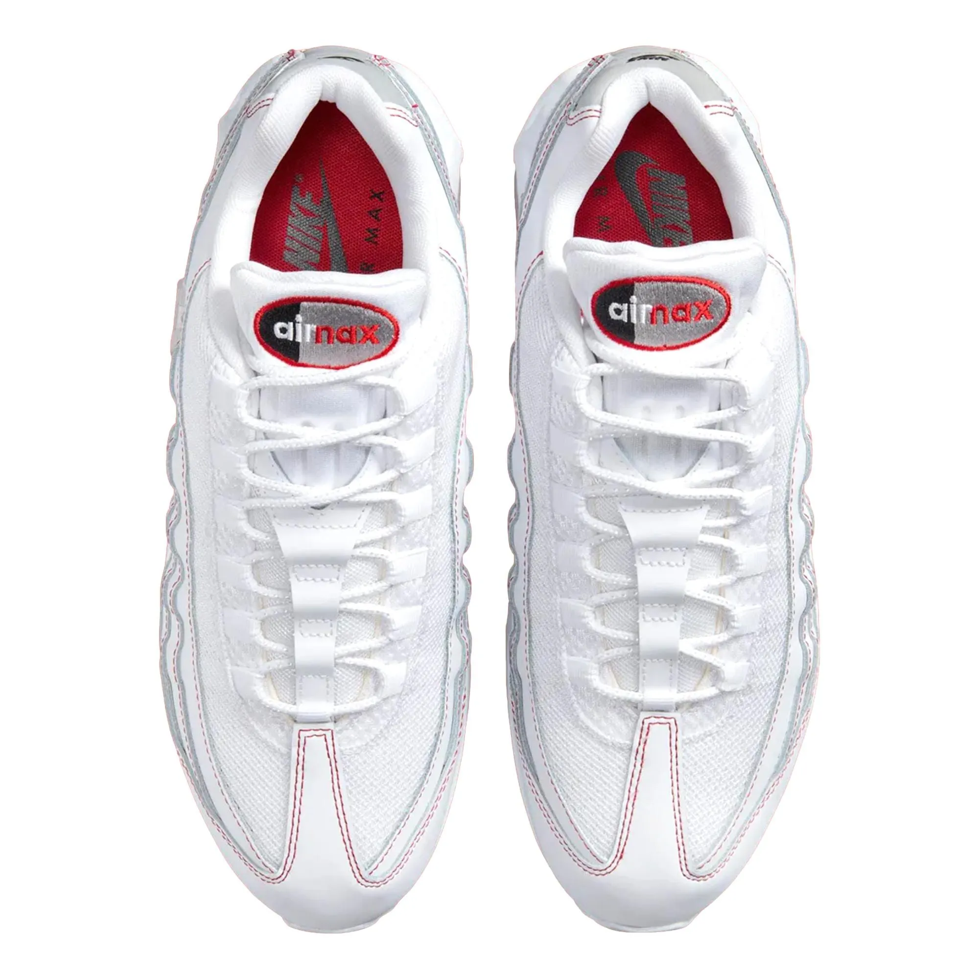 Nike Air Max 95 OG White / White - University Red  IB7936-100 Men's