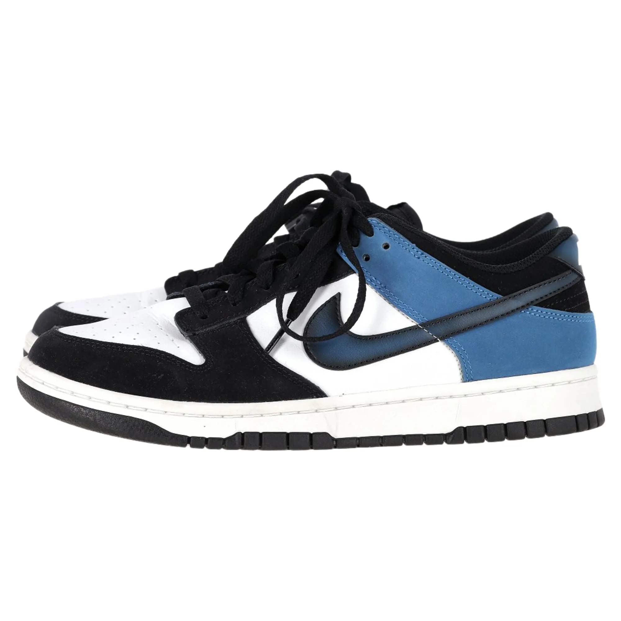 Nike Dunk Low-Top Sneakers in Industrial Blue Leather