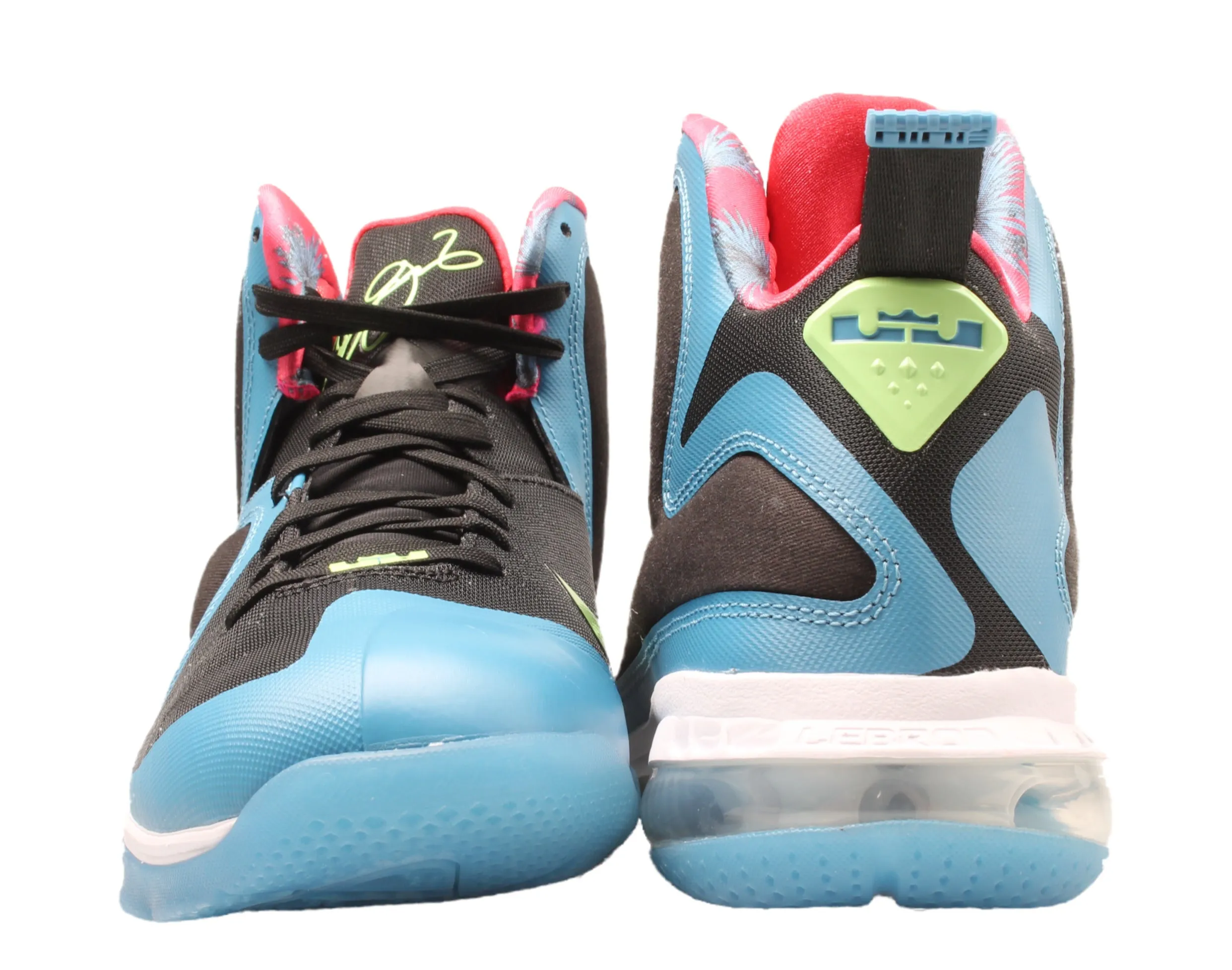 Nike Lebron 9 South Coast Black/Lime-Blue Men's Basketball Shoes XI DO5838-001