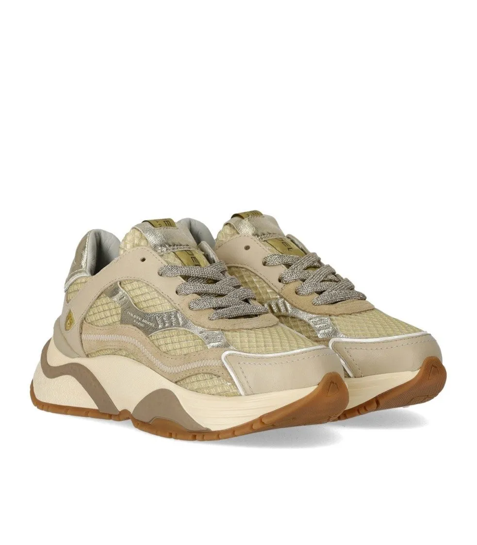 Odeon Low Veau Resau Beige Sneaker