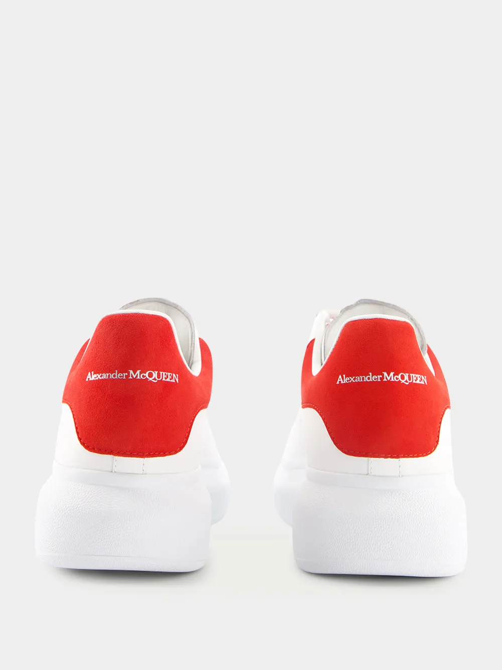Oversized Red Leather Sneakers