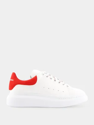 Oversized Red Leather Sneakers
