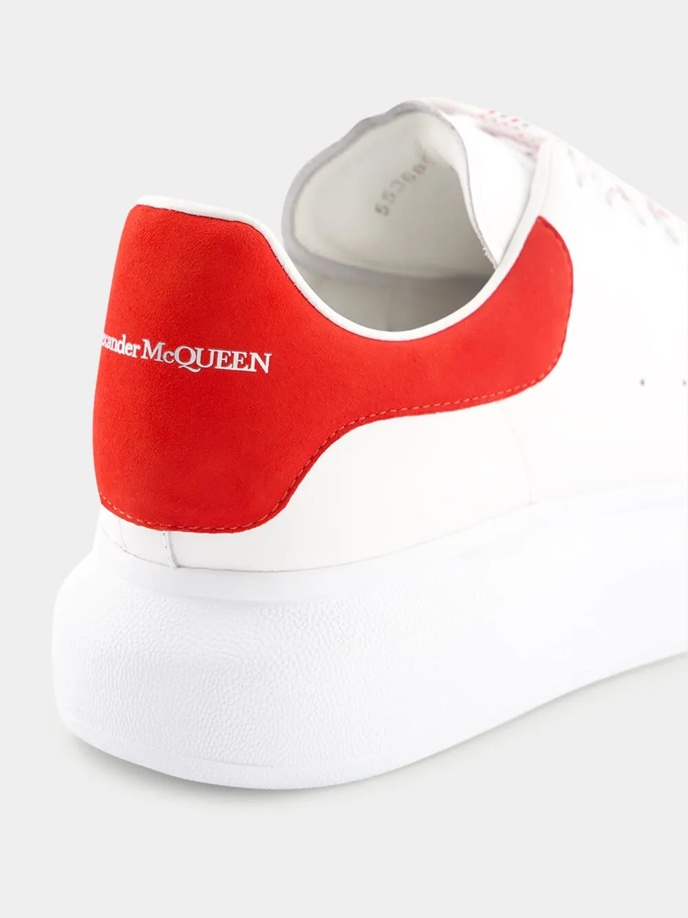 Oversized Red Leather Sneakers