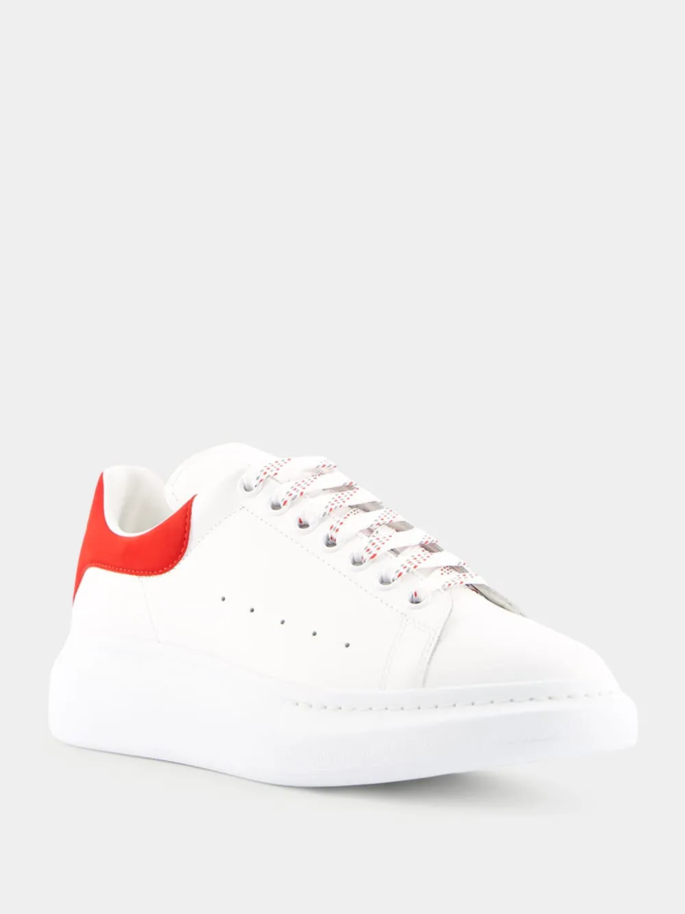 Oversized Red Leather Sneakers