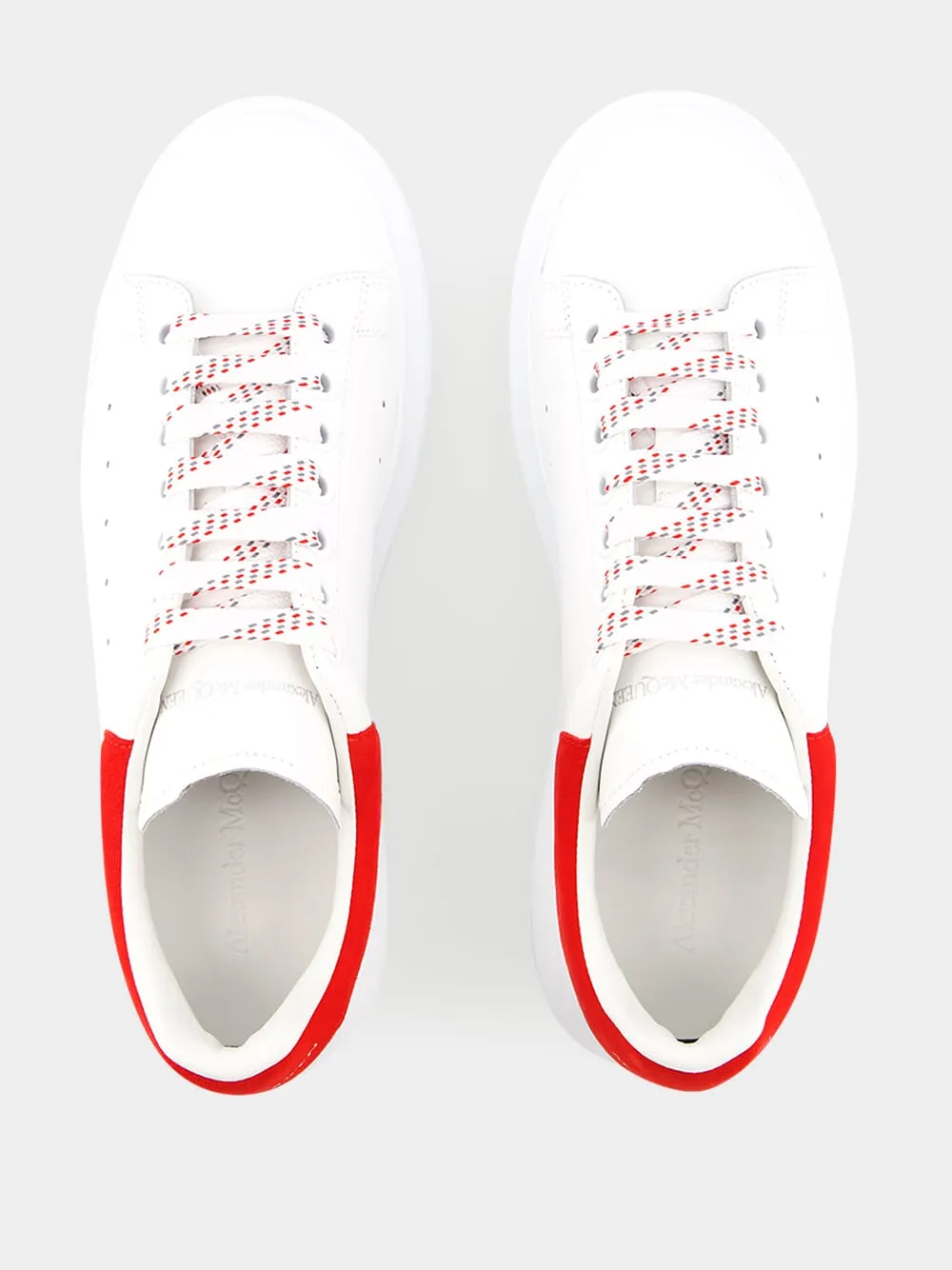 Oversized Red Leather Sneakers