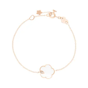 Pasquale Bruni Petit Joli 18ct Rose Gold White and Champagne Diamond Agate Bracelet