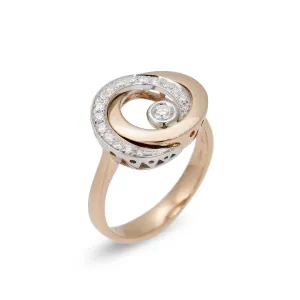 Ponte Vecchio Vega 18ct Rose Gold 0.24ct Diamond Halo Ring
