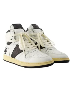 Rhecess Hi Sneakers - Rhude - Leather - Black/White