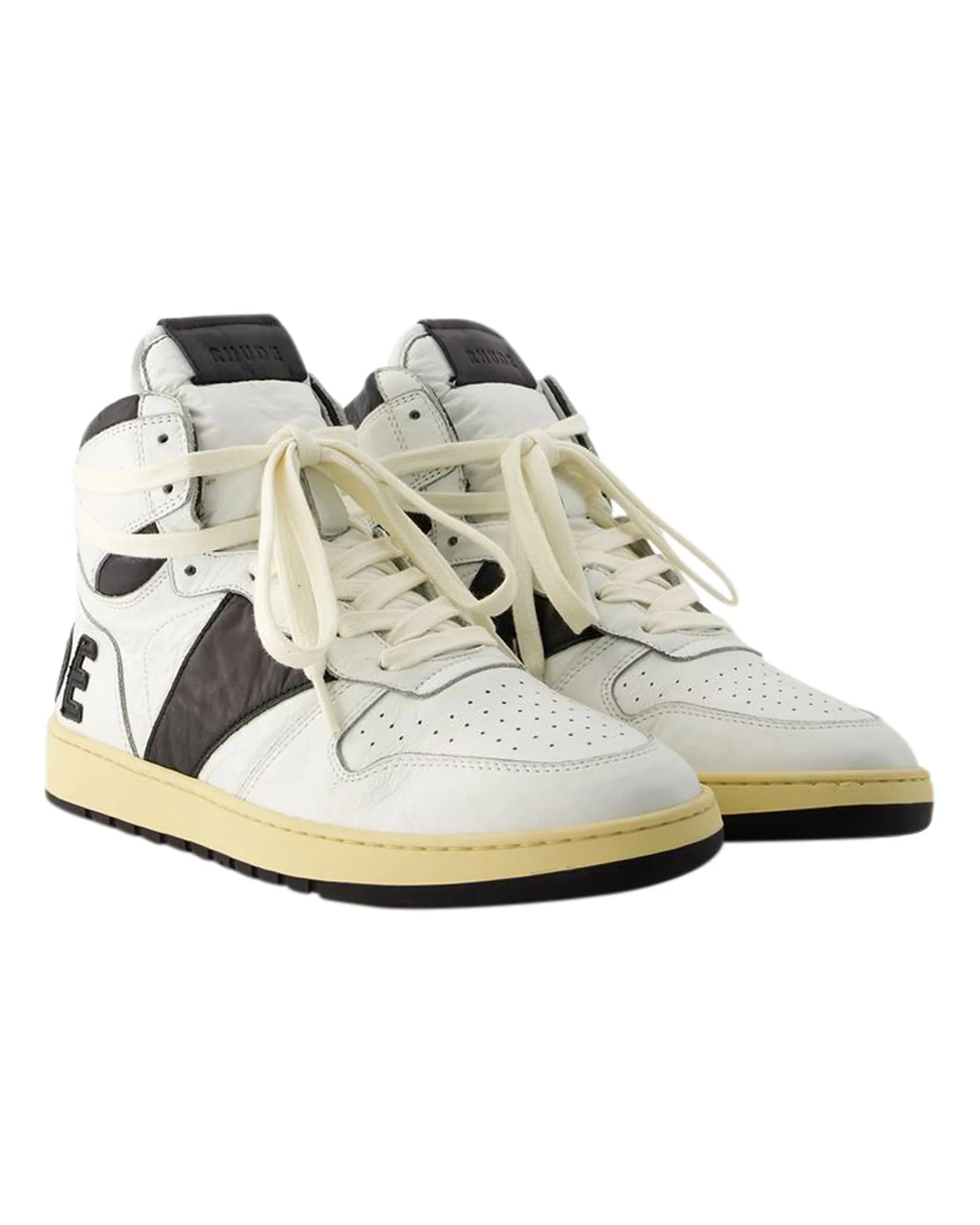 Rhecess Hi Sneakers - Rhude - Leather - Black/White