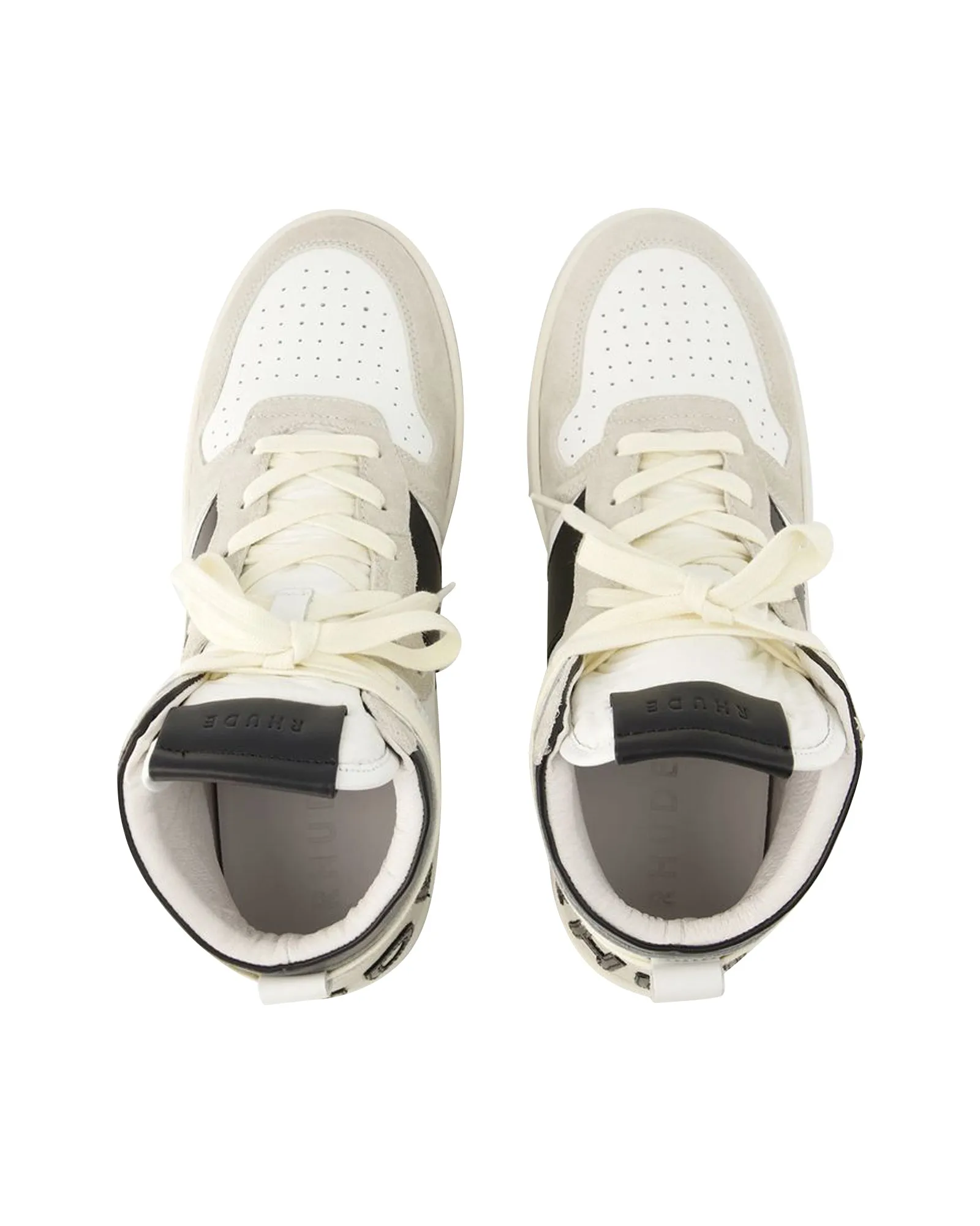Rhecess Hi Sneakers - Rhude - Leather - White/Black