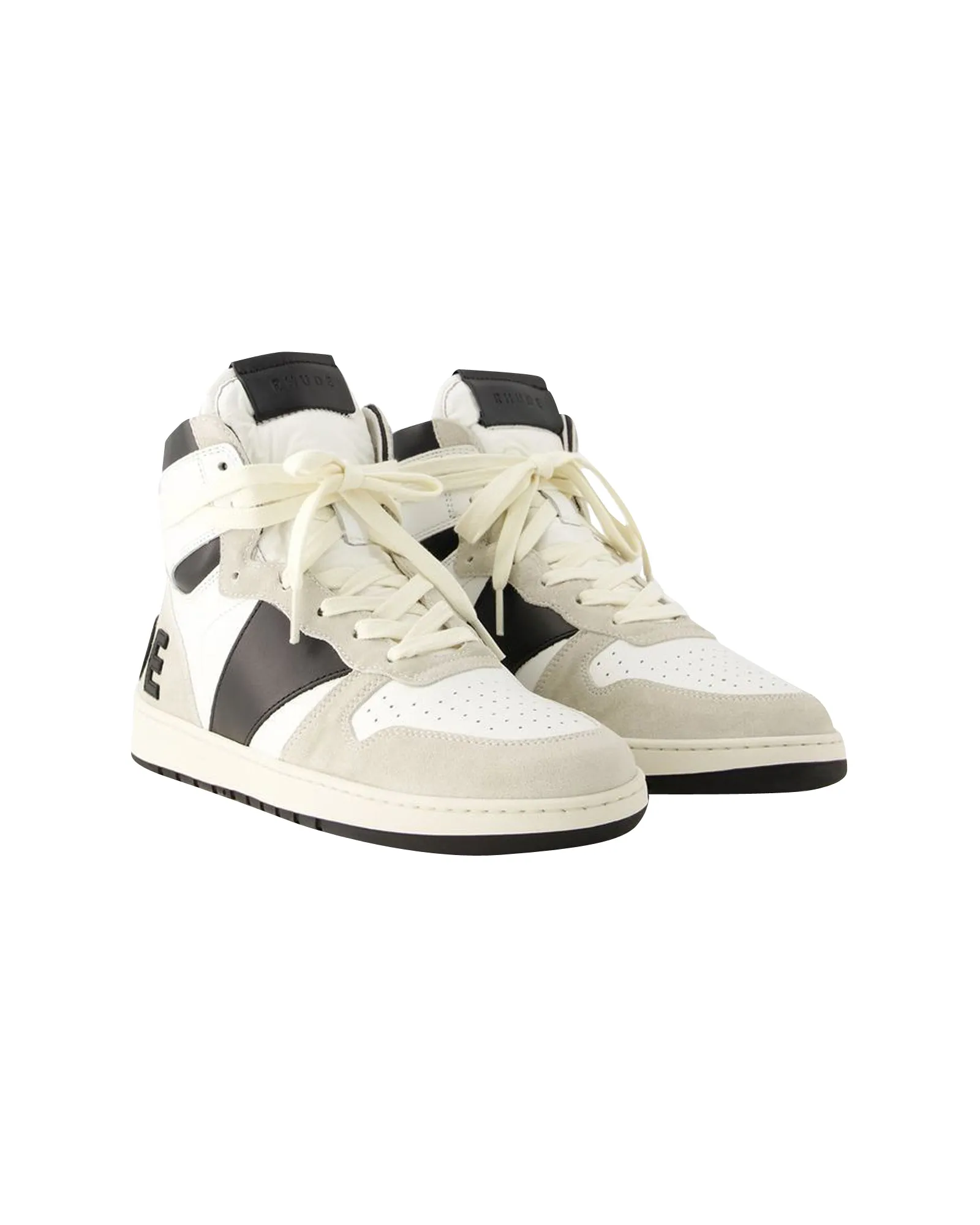 Rhecess Hi Sneakers - Rhude - Leather - White/Black