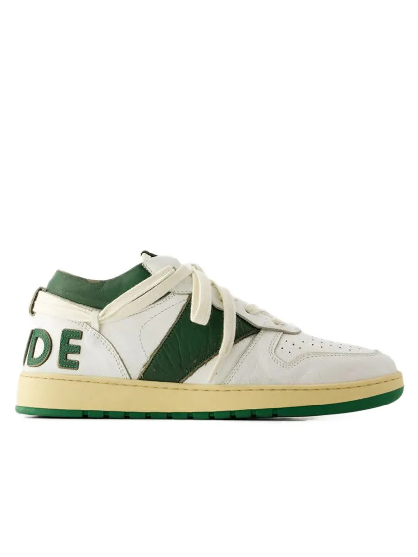Rhecess Low Sneakers - Leather - White/Green