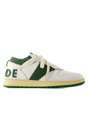 Rhecess Low Sneakers - Leather - White/Green