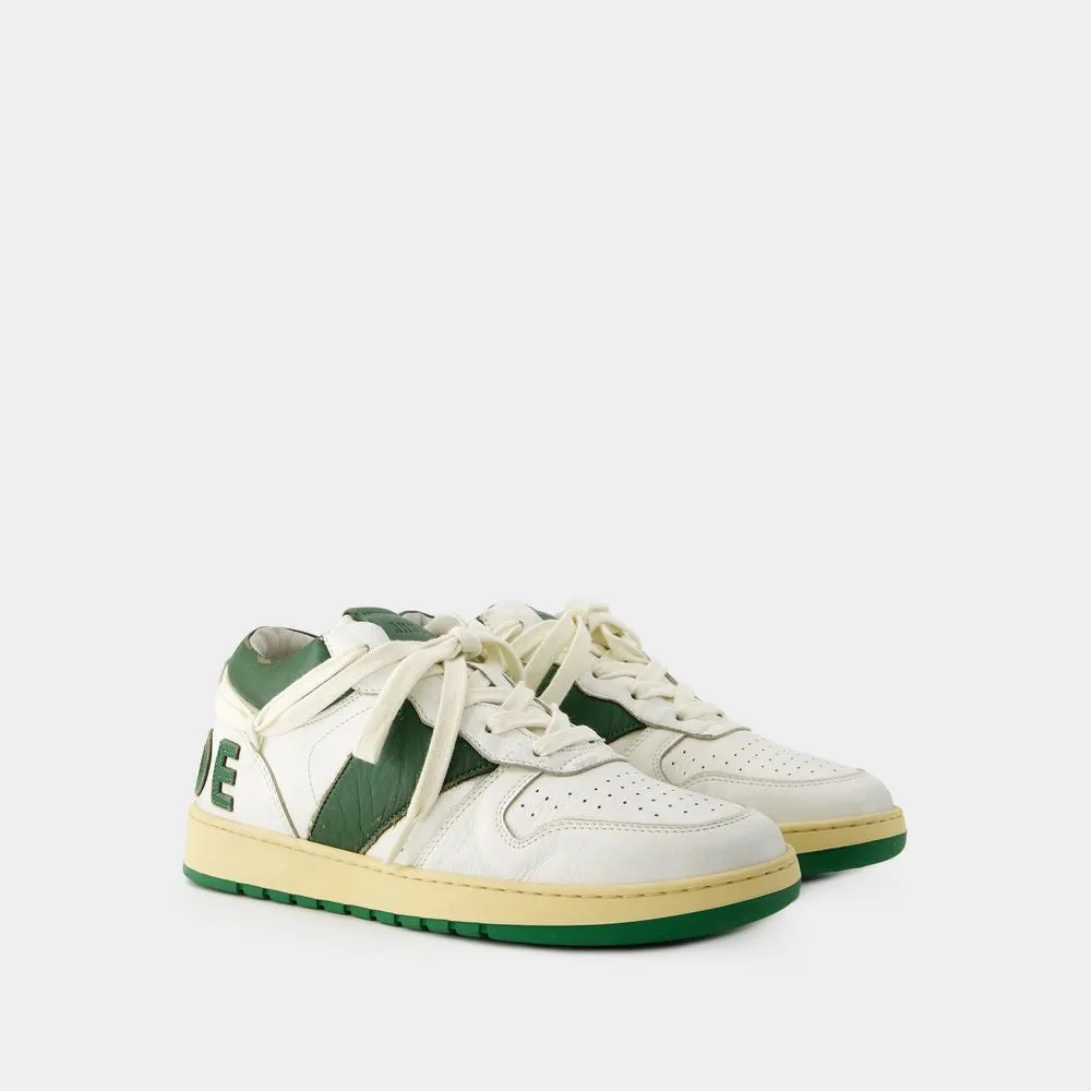 Rhecess Low Sneakers - Leather - White/Green