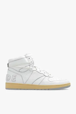Rhude New Men's High Top Sneakers Shoes In White